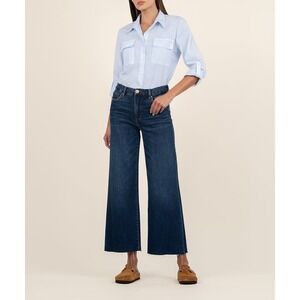 Kut From The Kloth Meg High Rise Fab Ab Wide Leg Jeans Indigo 14 New With‎ Tags